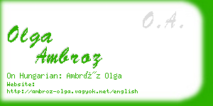 olga ambroz business card